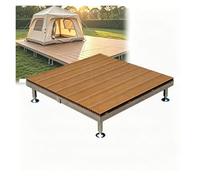 Kit de Terrasse Flottante Plateforme Modulaire Extérieure en Bois Composite | Encastrable, Structure Métallique, Plateforme Surélevée pour Campeur en Bois Composite(100cm/39in)
