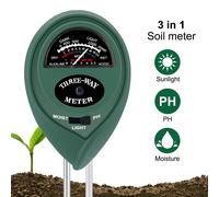 Kit De Test 3 En 1 Pour Le Sol : Ph, Humidité, Luminosité, Idéal Pour Les Plantes Et Les Fleurs De Jardin.