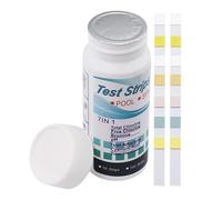 Kit de test 7 en 1 pour aquarium, 100 pour aquariums d'eau douce et d'eau de mer. Bandes de test rapides et précises pour la gestion de la qualité de l'eau des bassins et piscines