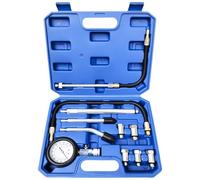 Kit de test de compression 11 pièces : Testeur de compression pour moteurs essence (0-300 PSI / 0-20 bar), manomètre de compression, compressiomètre de pression de cylindre