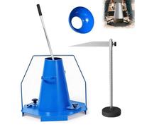 Kit de test de cône d'affaissement du béton, testeur en acier robuste avec tige de bourrage, poignée ergonomique, avec tige de bourrage, règle, entonnoir, pour tests de maniabilité du béton