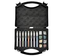 Kit de test de dureté, 2 à 9 stylos testeurs de rayures minérales avec boîte de rangement, outil portable d'identification des minéraux de géologie sur le terrain pour tester la dureté des carreaux