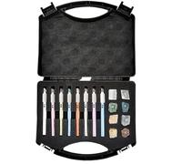 Kit de test de dureté de Mohs, stylo de test de dureté, testeur de rayures 2-9, avec boîte de rangement, kit d'identification des minéraux industriels, for la céramique, les sols, le verre,