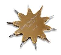 Kit de test de dureté Mohs - Testeur de rayures portable 1-10, matériau métallique for les tests de dureté des minéraux et des roches, for géologues, collectionneurs et amateurs