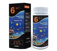 Kit de test de l'eau pour aquarium - 50 de test d'ammoniac pour aquarium | Bande de test d'eau, tests, chlore, dureté, alcalinité, carbonate, pH