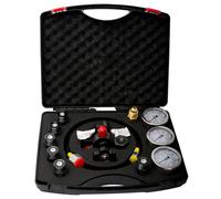 Kit de test de pression d'azote hydraulique, outil de charge d'accumulateur d'azote hydraulique, kit de charge de remplissage d'azote avec 3 jauges, 7 raccords et 1 tuyau de gaz for excavatrice de mac
