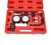 Kit de test de pression de cylindre Testeur de fuite avec jauge, ensemble universel de testeur de pression de compression de véhicule de voiture 4Pcs, ensemble de détecteur de test de fuite