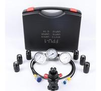 Kit De Test De Pression Hydraulique︱100/250/400bar︱Jauge Hydraulique Pour Excavatrice︱Comprenant 3 Manomètres︱6 Raccords De Test︱1 Tuyau d'Essai︱Coffret Pour Excavatrices︱Tracteurs De Chantier