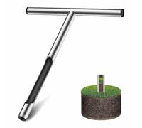 Kit de test de sol en acier inoxydable de 30,5 cm avec poignée en T pour pelouse, ferme, terrain de golf, outil pour échantillonnage du sol (53,3 cm)