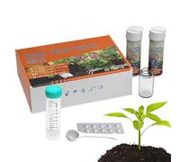Kit De Test De Sol pour Gazon, 4-en-1 Testeur de Sol pour Pelouse, Détecteur de Nutriments pour Légumes Intérieur Extérieur Serre Débutants Jardinage