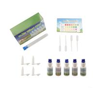 Kit de test de sol - Testeur NPK professionnel pour jardin/pelouse/ferme - Mesure les niveaux d'azote, de phosphore et de potassium - avec tubes à essai, réactifs et nuancier (flacons de 10 ml)