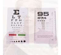 Kit de test de vision comprenant un tableau oculaire et une règle PD, adapté pour les professionnels et les examens oculaires en famille à la maison (GJC145-2pcs)