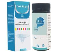 Kit de test d'eau domestique, kit de test d'eau potable, 100 pièces 14 en 1, testeur universel pour boisson, rapide et facile à domicile pour la dureté, le plomb, le fer, le cuivre, le fluorure