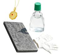 Kit de test d'or - 10 K 14 K 18 K 22 K 24 K - Avec pierre de contrôle - Solutions de contrôle de la pureté des bijoux - Pour adultes, couples, familles, femmes, hommes