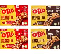 Kit de test Oro Saiwa Snack Barretta Barre de grains entiers avec chocolat noir, canneberges et noisettes 4 x 160 g