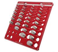 Kit de testeur de filetage 34 tailles métriques pour gabarit de filetage impérial en aluminium pour écrous, boulons et vis d'identification