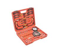 vidaXL Kit de Testeur de Pression d'Injection de Carburant Kit d'Outils pour Voitures Véhicules Camions Garage Atelier Durable Rouge G