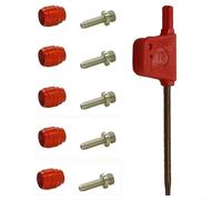 Kit de tête d'aiguille d'huile de frein, acier inoxydable et alliage d'aluminium, inserts de fixation 5 x 2 mm pour purge de frein SRAM, 5 jeux avec clé