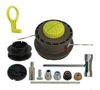 Kit de tête de débroussailleuse compatible avec RY15526 RY15527 RY15529 pour débroussailleuse à tige droite Comprend un shaker et des accessoires de manchon