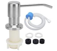 Kit de Tête de Pompe à Savon Évier de Cuisine en Acier Inoxydable Distributeur de Liquide Intégré avec Tube D'extension