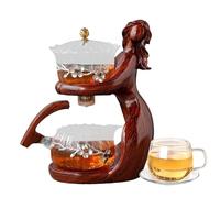 Kit de théière en verre - Théière semi-automatique en verre avec infuseur à thé | Ensemble de teaon de drainage facile pour les réunions paresseuses