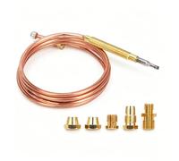 Kit de thermocouple à gaz universel, thermocouple à gaz de 1500 mm avec sonde de température à 5 écrous, capteur de sécurité, thermocouples de cheminée, thermocouple de rechange pour cuisinière à gaz