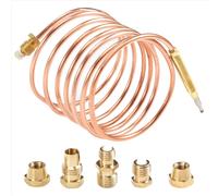 Kit de thermocouple universel pour cuisinière à gaz 1500 mm M6 x 0,75 avec écrou de trop-plein (cinq thermocouples de rechange)