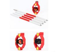 Kit de tige de mesure en alliage d'aluminium à 4 pôles avec miroir de test de polarisation pour l'arpentage et l'inspection totale des stations dans l'exploitation minière, tunnel, métro et autoroute