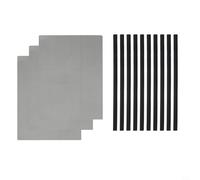 Kit de tiges de soudage en plastique - 10pcs 230 x 10 mm + 3 maillages de réparation pour pare-chocs PP, TPO & TEO (Noir/Argent)