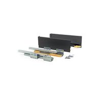 Emuca – Kit de tiroir Concept – H138×P500 mm, coulisses ext. totale, ferm. amortie – Gris anthracite