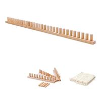 Kit de tissage à tisser pour couverture épaisse - Cadre en bois au crochet pour couvertures en tricot épais - Kit de métier à tisser réglable pour débutants, femmes et adolescents