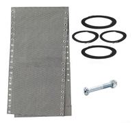 Kit de tissu de rechange pour chaises gravitaires d'extérieur et chaises longues - Housse en maille 160 x 43 cm avec 4 cordes élastiques + vis, résistant aux intempéries et à séchage rapide (blanc