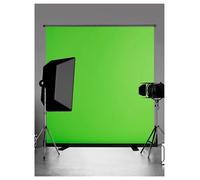 Kit de toile de fond professionnel vert avec support robuste, idéal pour la photographie et les configurations de studio vidéo