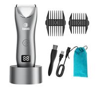 Kit de toilettage multifonction pour homme avec LED IPX7, écran LCD rechargeable, station de charge, sac de voyage