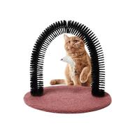 Kit de toilettage pour chat - Brosse de massage pour le visage de chat - Avec arche à gratter pour l'intérieur - Avec poils de massage pour le toilettage et l'épilation du sous-poil pour les bébés
