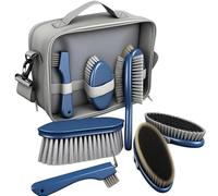 Kit de toilettage pour chevaux - Comprend un cure-sabot, un peigne double face, une brosse, une éponge et un peigne pour cheval pour un nettoyage et un entretien efficaces des piquages équins