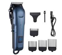 Kit de toilettage pour chien avec écran LED, sans fil, silencieux, rechargeable, pour petits et grands chiens, chats, tondeuse professionnelle à poils longs et bouclés (bleu)