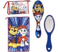 Kit de toilettage pour enfants Paw Patrol avec brosse, serviette et sac de transport - Kit d'hygiène personnelle pour les enfants fans de Paw Patrol, idéal pour les voyages et la garderie