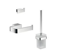 Kit de toilette emco loft, porte-papier sans couvercle, chrome, 059800102