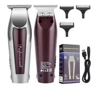 Kit de tondeuse à cheveux professionnelle et tondeuse pour homme, kit de toilettage étanche humide/sec, rasoir électrique pour homme, rasoir rechargeable sans fil, cadeau de maison et de voyage