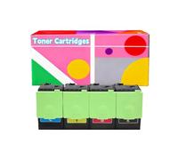 Kit De Toners Haute Capacité, 4 Cartouches 1x 10 500, 3X 7 000 Pages Cartouche De Toner Haute Capacité pour Lexmark Cs622de Cx625adhe Cs521dn Cx622ade(CMYK Set)