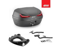 Kit De Top Case Noir GIVI E455N + Supports YAMAHA MT-07 TRACER 2018 2019