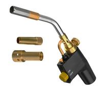 Kit de Torche au Propane Haute Intensité,Torche à Gaz Mapp Avec Allumage Automatique et Bouton,Laiton Torche de Soudage Avec 3 Buses,Chalumeau à Gaz Propane pour Plomberie, Soudure, Brasage