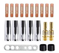 Kit de Torche de Soudage,20 Pcs Embouts de Contact de Buse de Soudage,Ensemble de Support de Connecteur de Gaz, Contact, Buse,Connecteur,Isolant,Outil pour Torche de soudage MIG MAG