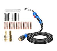 Kit de Torche de Soudage MIG/MAG MB25 KD, 4m avec Connecteur Euro et Set de 20 Pièces d'Usure incl. Diffuseur Cuivre & Guides-Courant, 250A pour Soudage CO₂/Argon en Atelier & Industrie