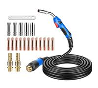 Kit de Torche de Soudage MIG/MAG MB25 KD, 5m avec Connecteur Euro et Set de 20 Pièces d'Usure in iffuseur Cuivre & Guides-Courant, 250A pour Soudage CO₂/Argon en Atelier & Industrie