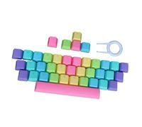 Kit de Touches Clavier avec Extracteur Pbt 39 Pièces Arc-en-Ciel | Violet, Cyan, Bleu, Vert, Jaune, Rose, Montage Diy, Usage Gaming Intensif, Frappe Satisfaisante