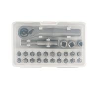 Kit de tournevis à cliquet multi-têtes - Tournevis d'écrou 25 en 1 | Kit de tournevis de précision 25 en 1 avec design antirouille pour outils de menuiserie