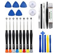 Kit de tournevis de précision 25 en 1, kit d'outils de réparation électronique avec outils de levier ventouse pour téléphone, ordinateur, tablette, montre et entretien d'ouverture de console