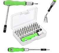 Kit de tournevis de précision 32 en 1, mini tournevis magnétique, accessoire de tournevis avec poignée antidérapante, pôle réglable, kit d'outils de réparation pour électronique, ordinateur portable,